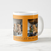 Katzenfoto-Collage Beste Katzenmutter Jumbo-Tasse (Vorderseite Rechts)