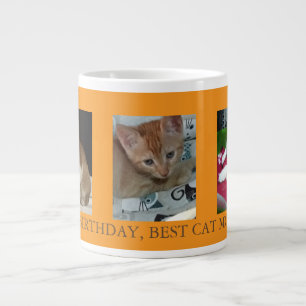 Katzenfoto-Collage Beste Katzenmutter überhaupt Jumbo-Tasse