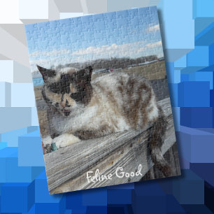 Katzenfoto, Familienabend, Lustiges individuelles Puzzle
