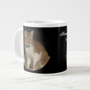 Katzenfoto-Gedenkname Text   Jumbo-Tasse