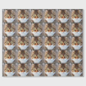 Katzenfoto Geschenkpapier (Flach)