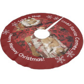 Katzenfoto, Humor Text, Anpassen , Polyester Weihnachtsbaumdecke (Schrägansicht)