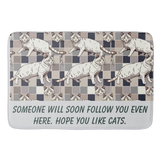 Katzenfoto Humor Text Badematte (Vorderseite)