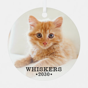 Katzenfoto Ornament Aus Metall