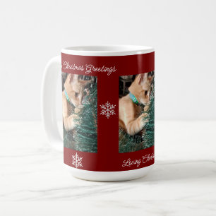 Katzenfoto personalisierte bordeauxrote Tasse