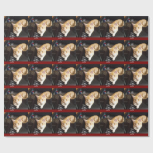 Katzenfoto Text, Anpassen, Frohes Neues Jahr 20XX, Geschenkpapier