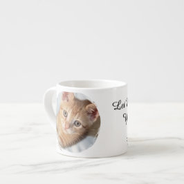 Katzenfoto, Text, austauschbar, Lustig, Katzenlieb Espressotasse