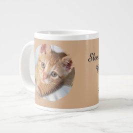 Katzenfoto, Text, austauschbar, Lustig, Katzenlieb Jumbo-Tasse