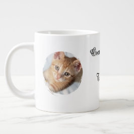 Katzenfoto, Text, austauschbar, Lustig, Katzenlieb Jumbo-Tasse