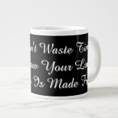 Katzenfoto, Text, ersetzbar, Jumbo-Tasse (Vorderseite Rechts)