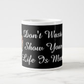 Katzenfoto, Text, ersetzbar, Jumbo-Tasse (Vorderseite)