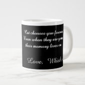 Katzenfoto wählt Sie Name Text Jumbo-Tasse (Vorderseite Rechts)