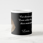 Katzenfoto wählt Sie Name Text Jumbo-Tasse (Vorderseite)