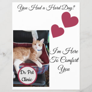 Katzenfoto, Zitate vorne und hinten, Pfote, Herz,  Flyer