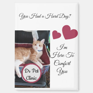 Katzenfoto, Zitate vorne und hinten, Pfote, Herz,  Magnet