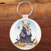 Katzenfrau Schlüsselanhänger (Vorderseite)