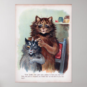 Katzenfrisur, Louis Wain Poster