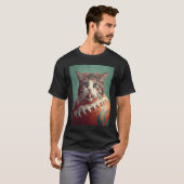 Katzenfußball-Donut T-Shirt (Vorne ganz)
