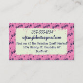 Katzengarne aus Stricken von Häkelchen Visitenkarte (Rückseite)