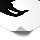 Katzengarne und -garne in schwarzer Form (Kalkgrün Poster (Ecke)