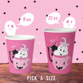 Katzengasthengst Pink Halloween Paper Cup Pappbecher