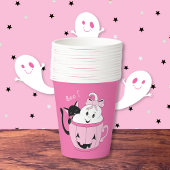Katzengasthengst Pink Halloween Paper Cup Pappbecher