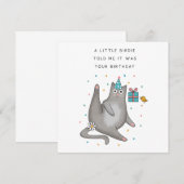 Katzengeburtstag Einladung (Vorne/Hinten)