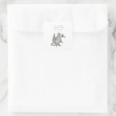 Katzengeburtstag Quadratischer Aufkleber (Tasche)