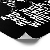 Katzengedicht Kontur mit Feline Grace schwarz Poster (Ecke)