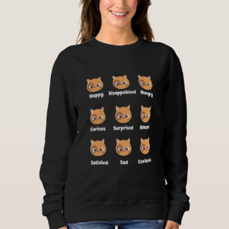 Katzengefühle Feline Gesichter Sweatshirt