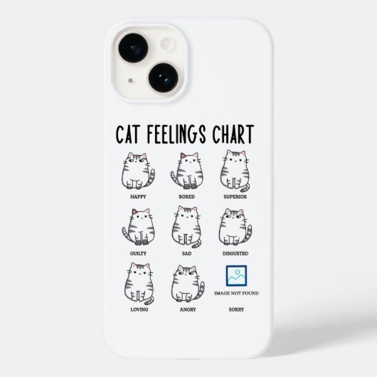 Katzengefühls-Chart Case-Mate iPhone Hülle (Rückseite)