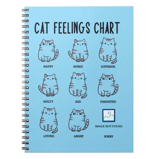 Katzengefühls-Chart Notizblock (Vorderseite)