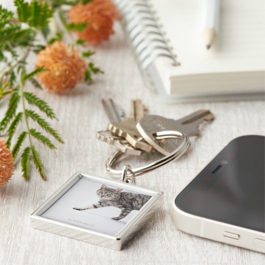 Katzengehen Schlüsselanhänger (Seite)