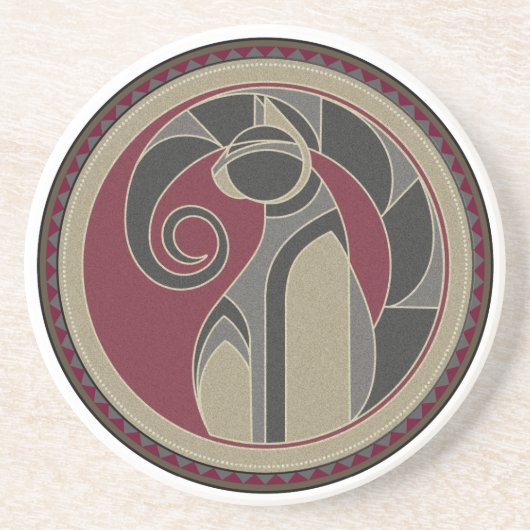 Katzengeist Getränkeuntersetzer (Vorne)