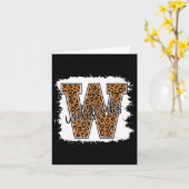 Katzengeist Leopard zurück zur Schule Mädchen Karte (Gelbe Blume)