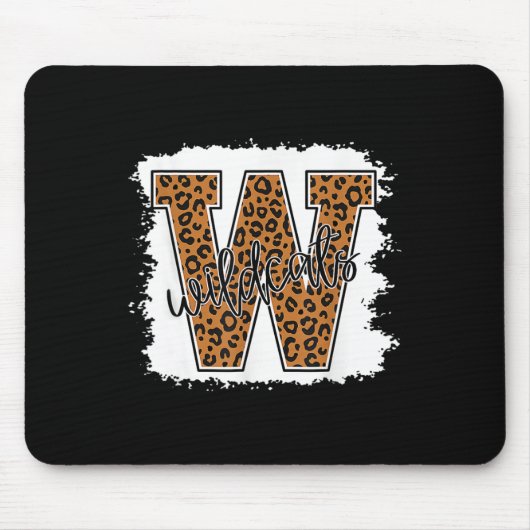 Katzengeist Leopard zurück zur Schule Mädchen Mousepad (Vorne)