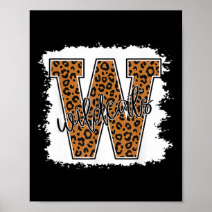 Katzengeist Leopard zurück zur Schule Mädchen Poster