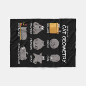 Katzengeometrie Math Funny Cat Geschenke für Katze Fleecedecke (Vorderseite (Horizontal))