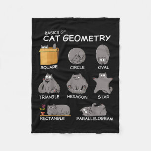 Katzengeometrie Math Funny Cat Geschenke für Katze Fleecedecke