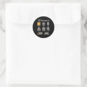 Katzengeometrie Math Funny Cat Geschenke für Katze Runder Aufkleber (Tasche)
