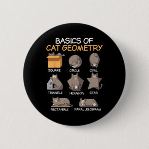 Katzengeometrie Mathe Lustige Katzen Geschenke Für Button