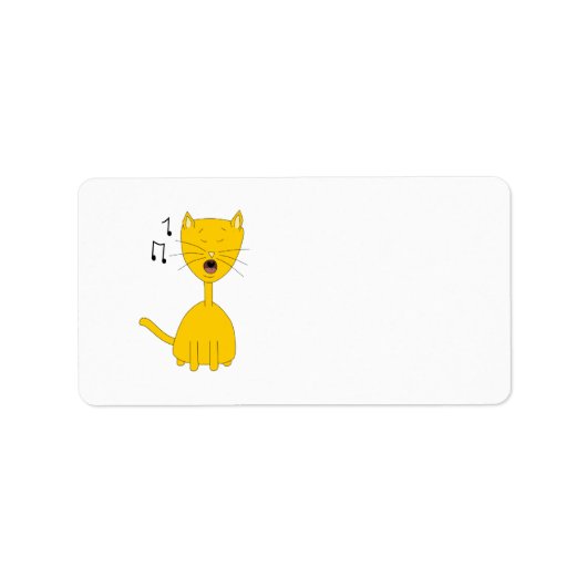Katzengesang. Adressaufkleber (Vorne)