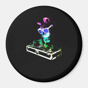 Katzengeschenk  Cat DJ wirklich Cool Magnet