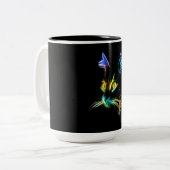Katzengeschenk| Die Katzenwand bunt wirklich nett Zweifarbige Tasse (Vorderseite Links)