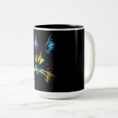 Katzengeschenk| Die Katzenwand bunt wirklich nett Zweifarbige Tasse (VorderseiteRechts)