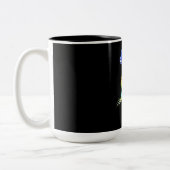 Katzengeschenk| Die Katzenwand bunt wirklich nett Zweifarbige Tasse (Links)