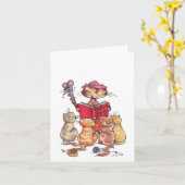 Katzengeschichten-Zeit notecard Karte (Gelbe Blume)