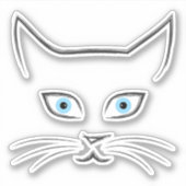 Katzengesicht Aufkleber (Vorderseite)