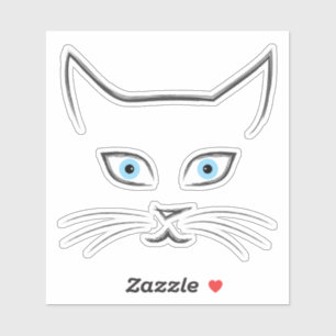 Katzengesicht Aufkleber