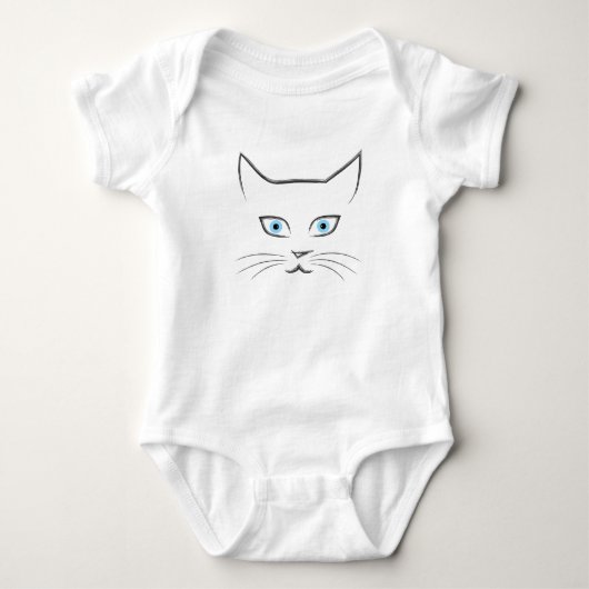 Katzengesicht Baby Strampler (Vorderseite)